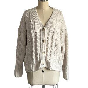 Primark Winter White Cozy Cardigan Sweater - S